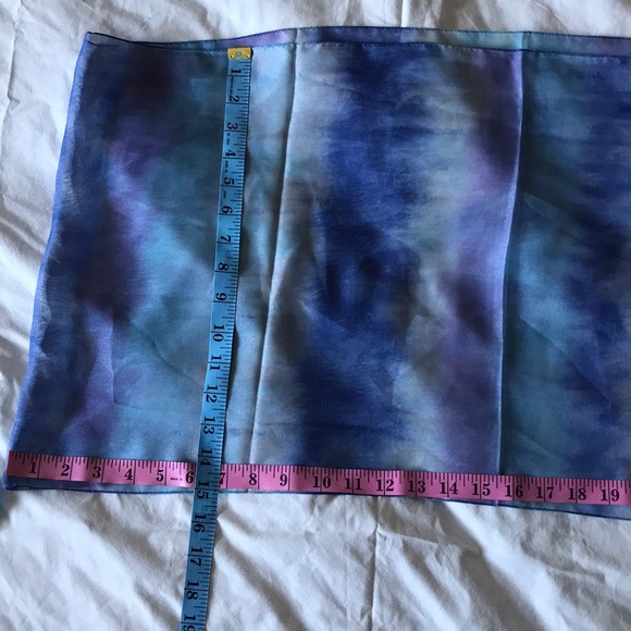 Galitzine Blue/Purple Ombre TieDyeDesign Scarf - Picture 6 of 7